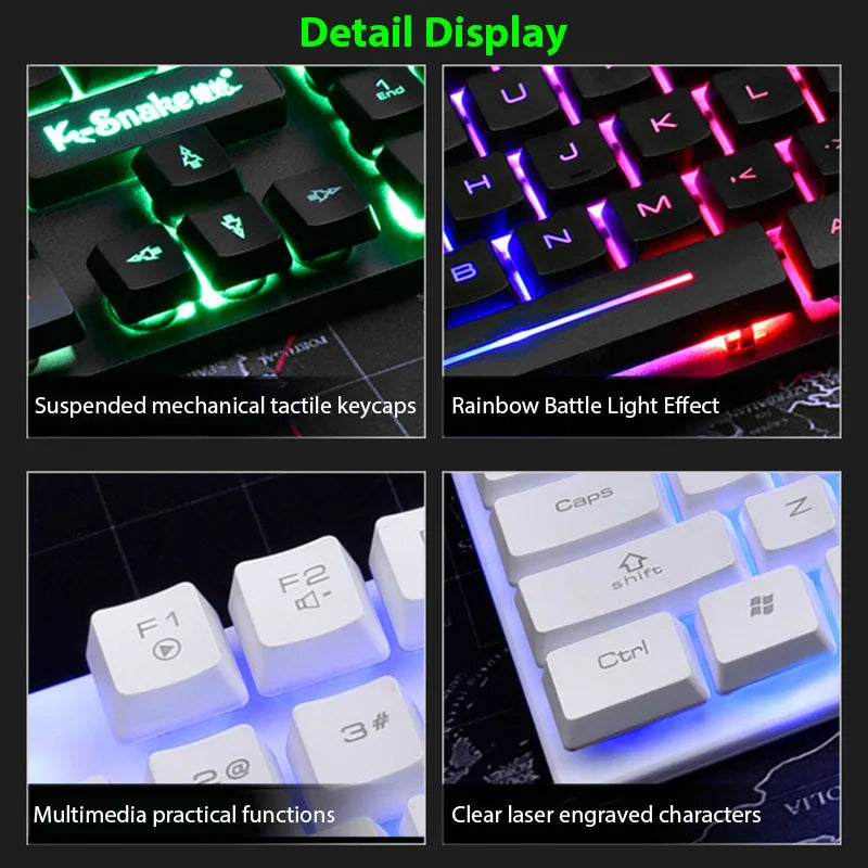 Set teclado y mouse KM320 – resistente al agua y retroiluminado para gaming