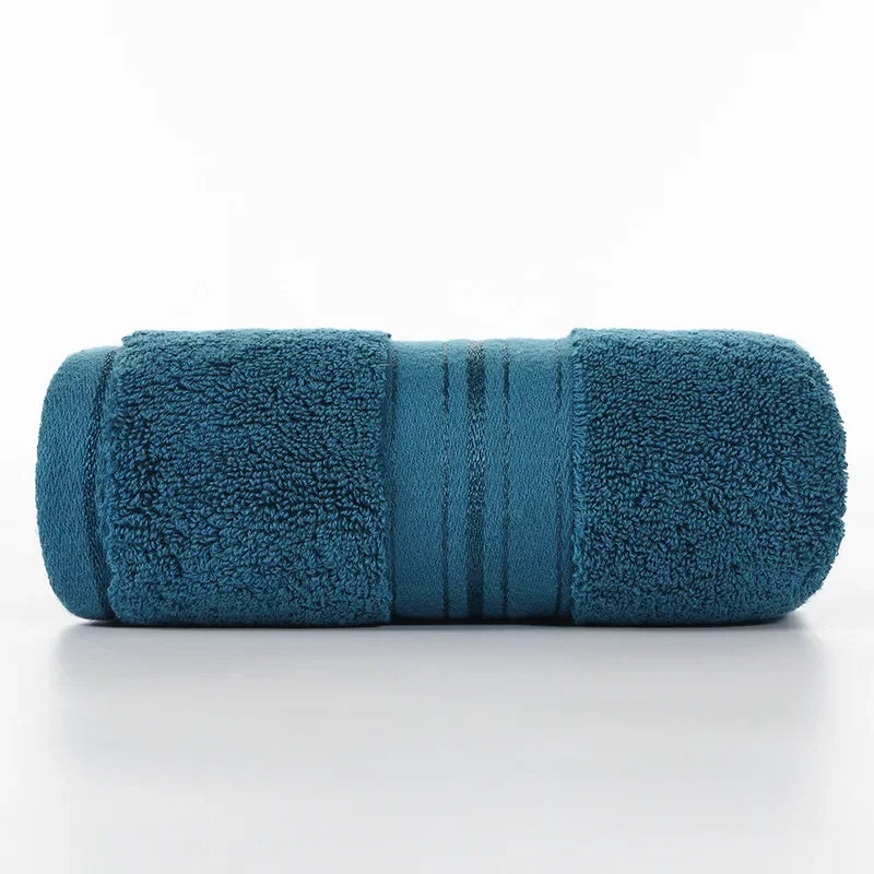 Toalla facial absorbente 100% algodón – azul gris sólido