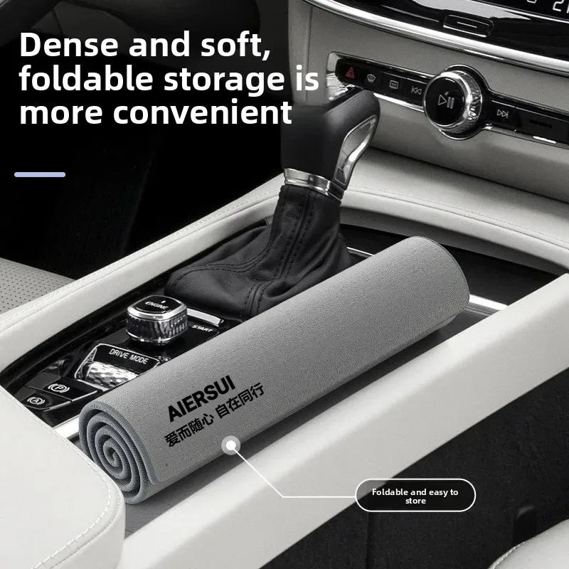 Toalla para lavado de autos – alta absorción, doble faz de gamuza y coral velvet