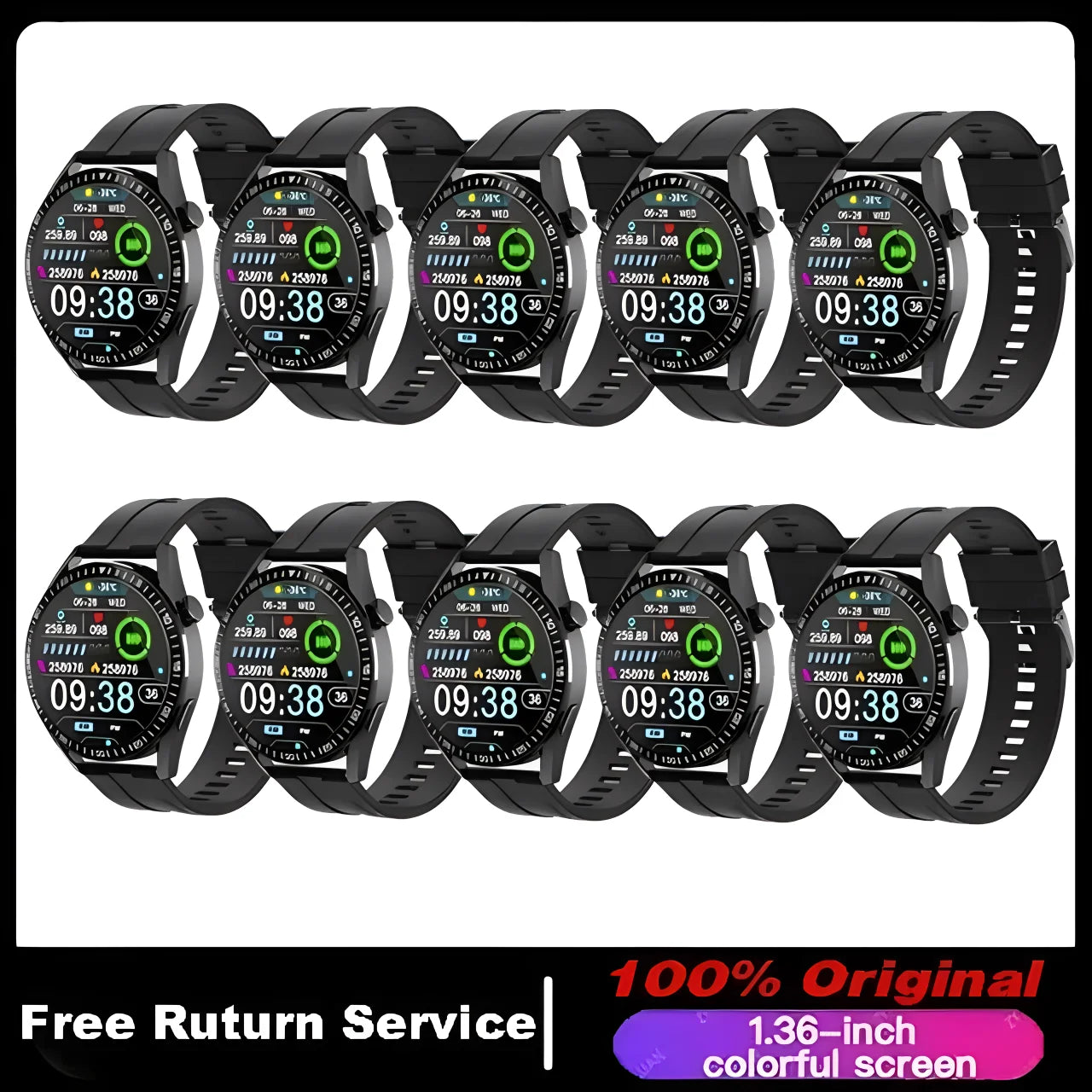 Smartwatch Pro – pantalla AMOLED HD, monitor de ritmo cardíaco y llamadas Bluetooth