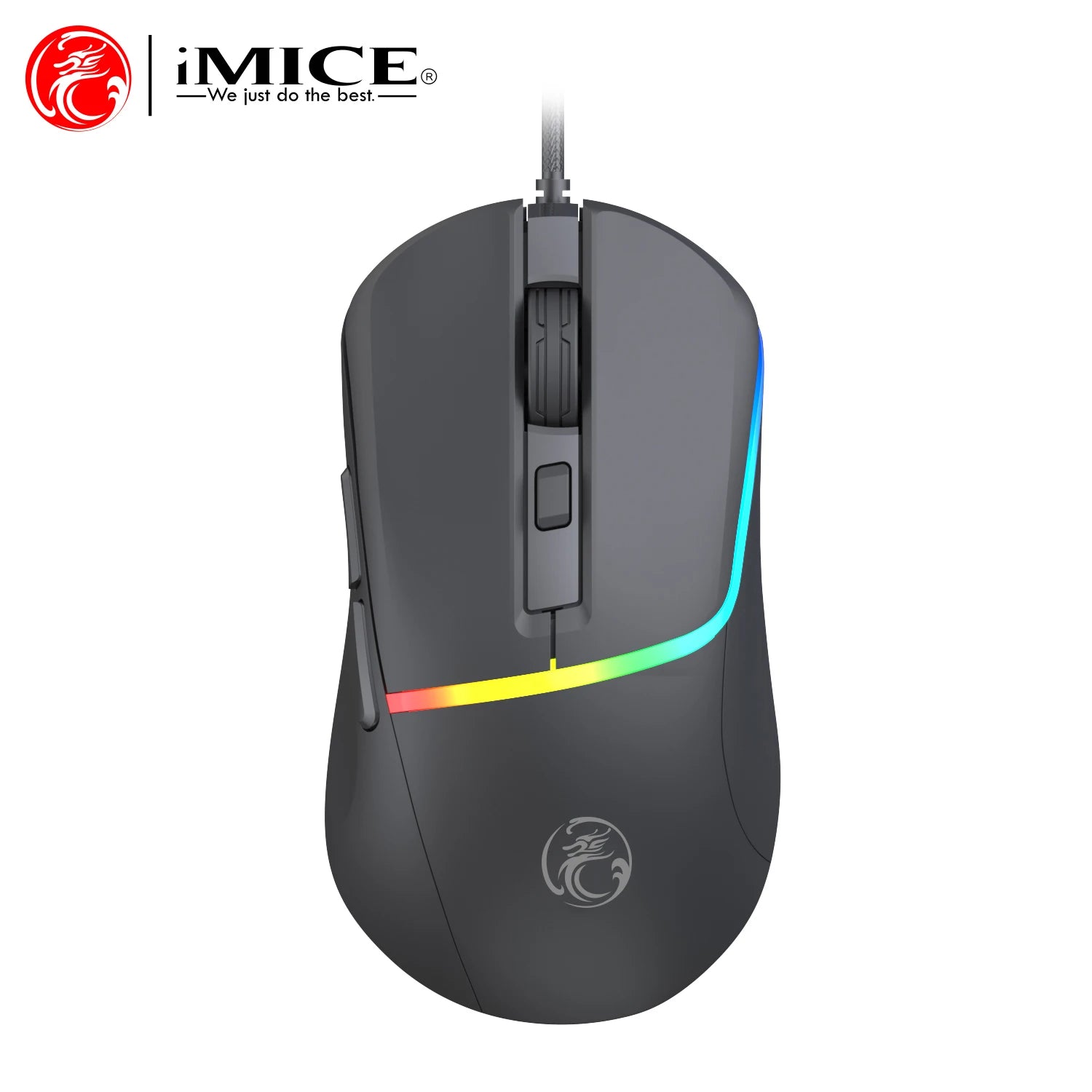 Mouse gaming con cable – retroiluminación y DPI ajustable 2400-7200