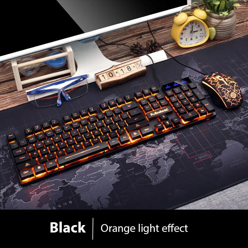 Set teclado y mouse KM320 – resistente al agua y retroiluminado para gaming