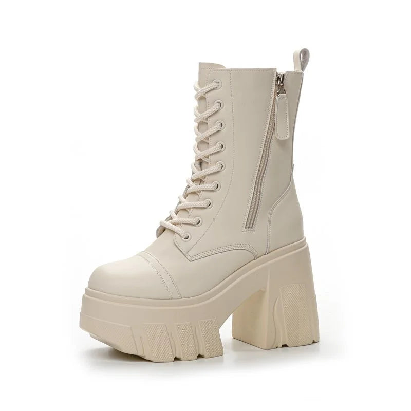 Botines pequeños otoño/invierno – punta redonda, cordones y suela antideslizante