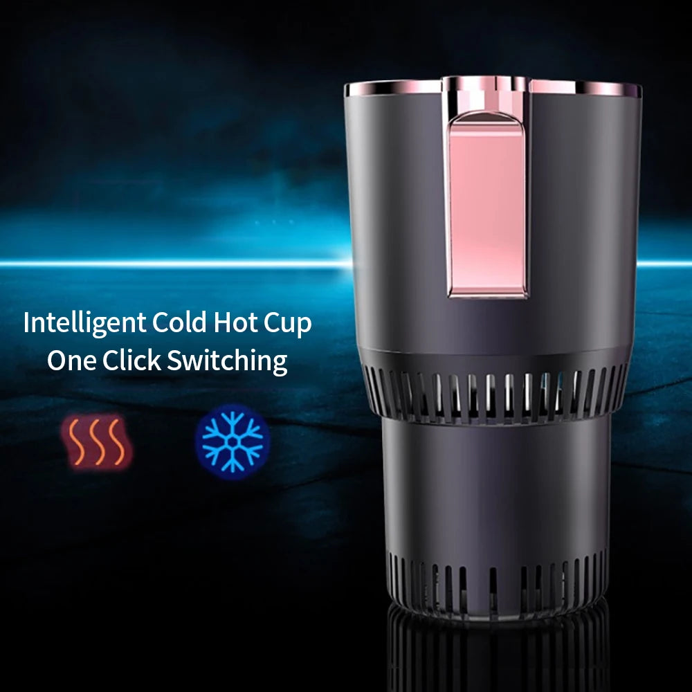 Portavasos Inteligente 2 en 1 para Auto 12V, Enfriador y Calentador Portátil, Mini Refrigerador para Bebidas en Viajes
