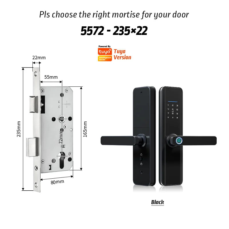 Cerradura inteligente Tuya X7 – WiFi, impermeable y kit electrónico para puerta