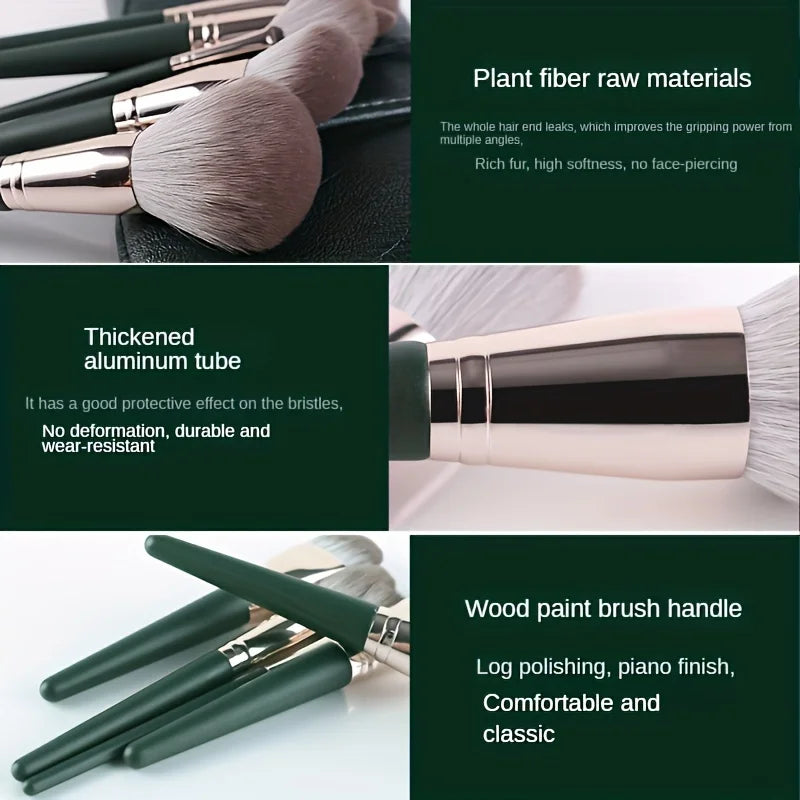 Set de 14 pinceles de maquillaje – profesional, suaves para rostro y ojos