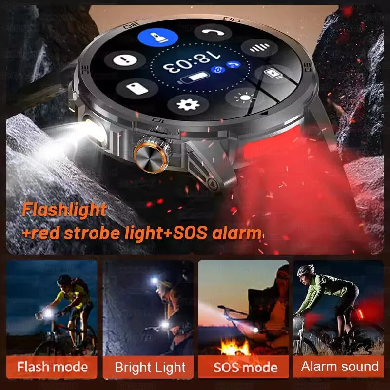 Smartwatch militar T-Rex 3 – pantalla AMOLED 466x466, batería 1000mAh y linterna