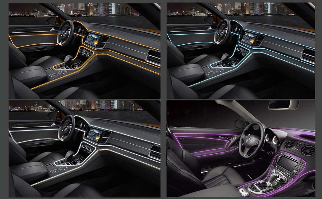 Tira LED interior para auto 5M – luz ambiental flexible y neón USB para decoración