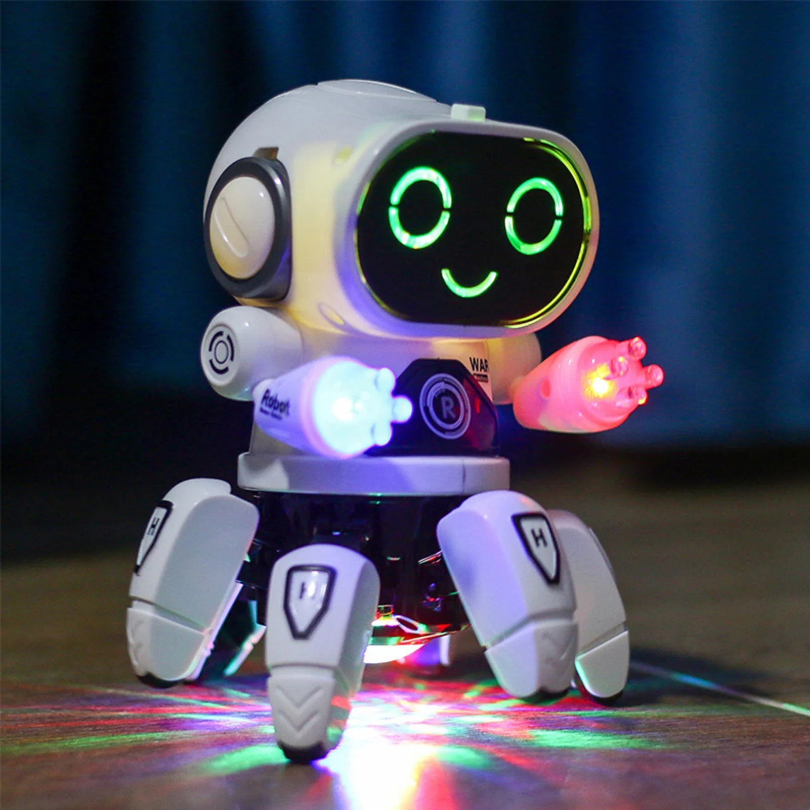 Robot Eléctrico para Niños - Seis Garras - Plástico Inteligente - Baila, Canta y se Ilumina - Robot Eléctrico para Niños