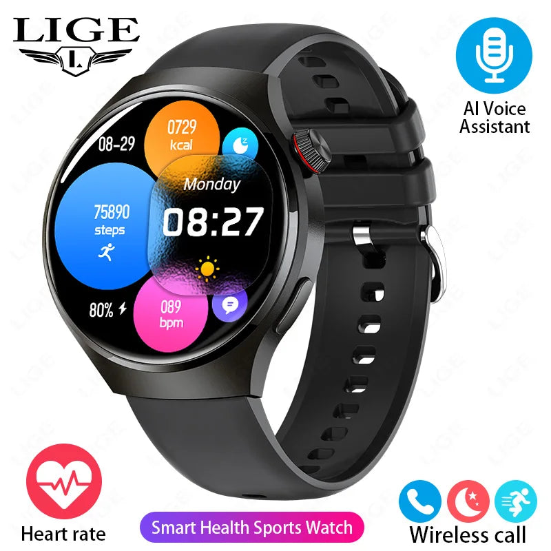 Smartwatch LIGE nuevo – pantalla HD 360*360, monitor de salud y llamadas Bluetooth