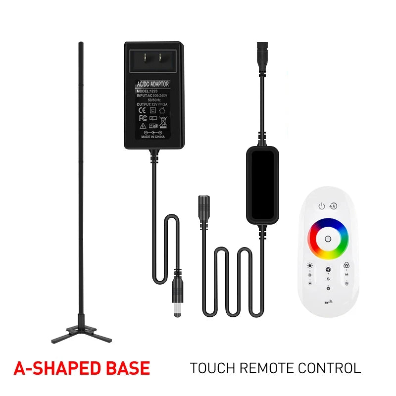 Lámpara de pie Tuya RGB – 160cm, control remoto y ambiente moderno