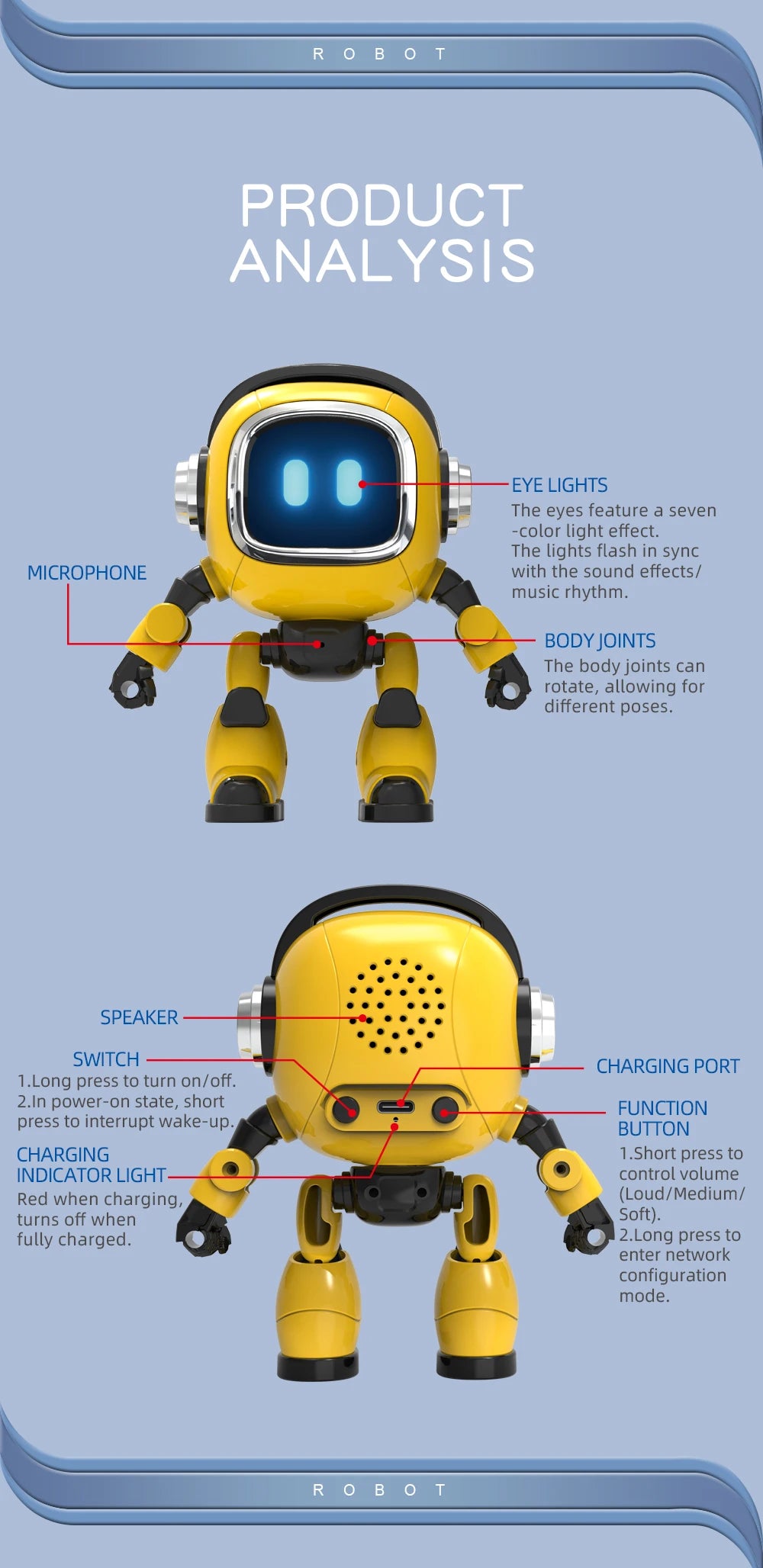 Robot DeepSeek AI Smart para Niños - Diálogo Interactivo por Voz - Juguete Educativo de Escritorio con Conversación Inteligente
