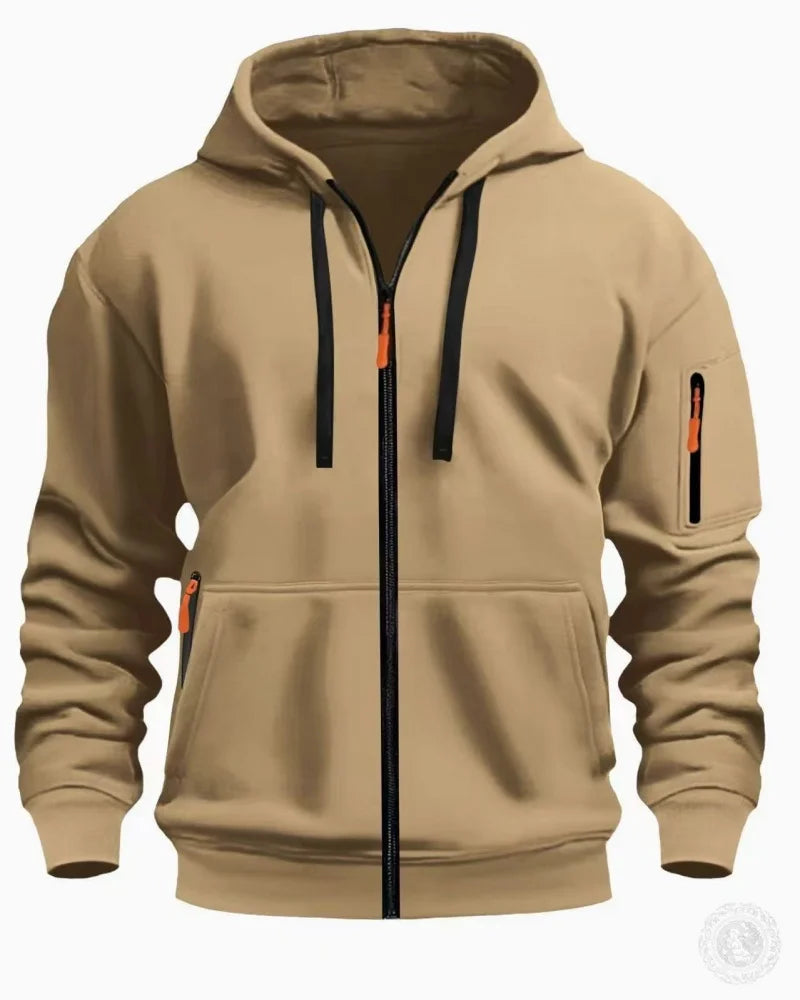 Hoodie hombre moderno – versátil con múltiples bolsillos y diseño simple