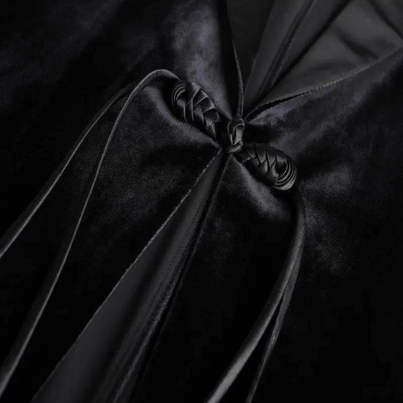 Chaleco blazer mujer – terciopelo negro, sin mangas y estilo retro