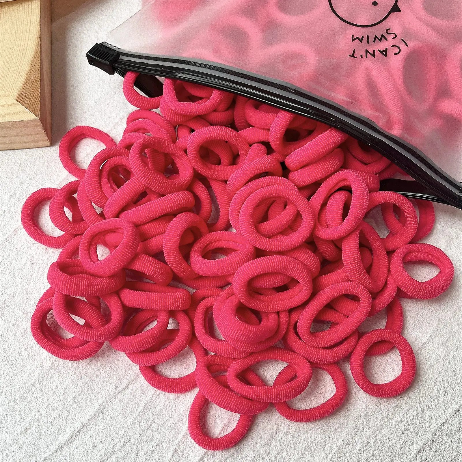 Set de 20/50 ligas elásticas para cabello – scrunchies y bandas de colores para niñas