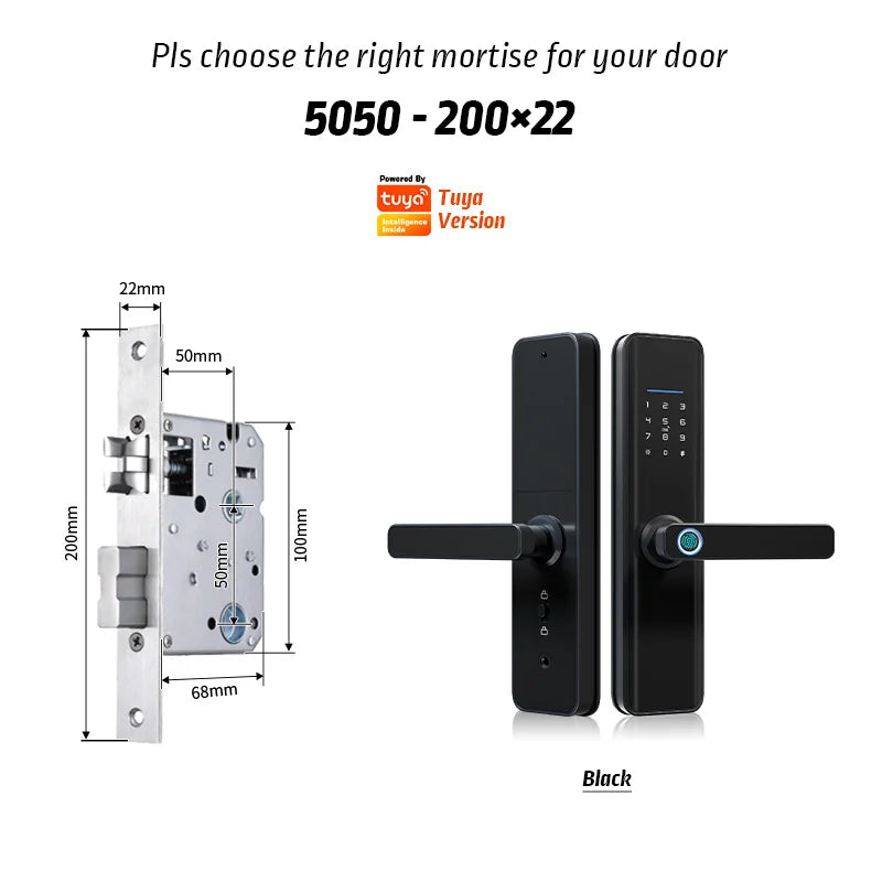 Cerradura inteligente Tuya X7 – WiFi, impermeable y kit electrónico para puerta