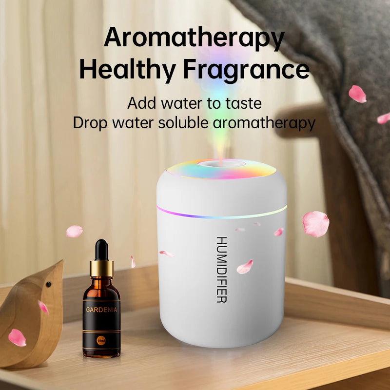 Mini humidificador USB 180ml – difusor de aroma eléctrico para auto y hogar