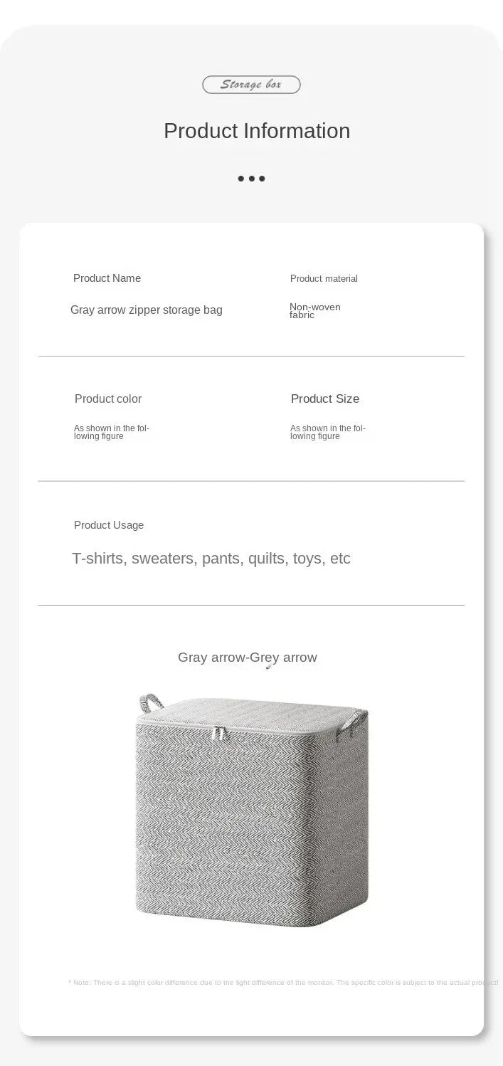 Bolsa organizadora grande para hogar – material no tejido para ropa y juguetes