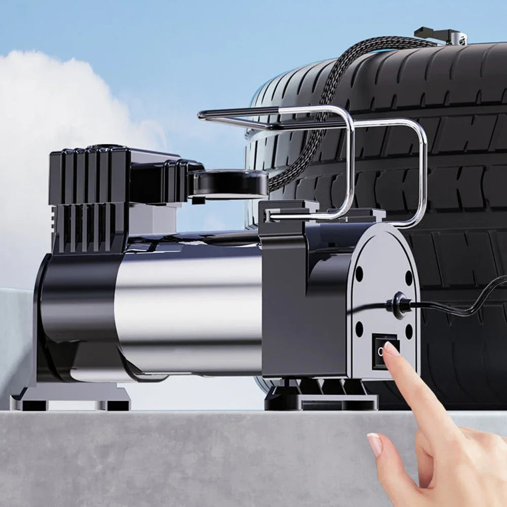 Compresor de aire portátil 12V 150PSI – inflador de neumáticos con manómetro digital
