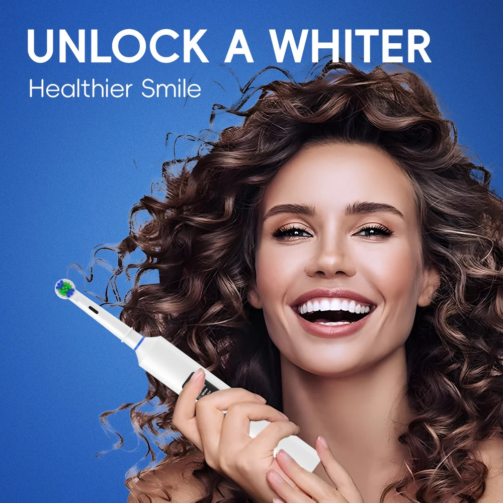 Cepillo eléctrico inteligente – 4 modos, recargable USB y compatible con cabezales Oral B