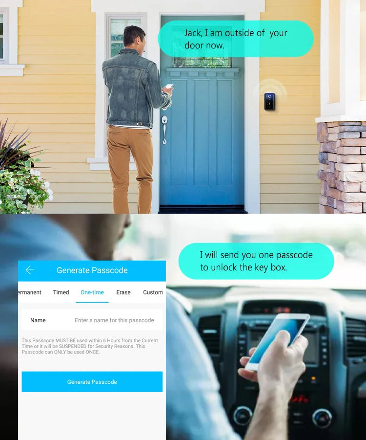 Caja de seguridad inteligente YRHAND TTlock – contraseña, huella digital y WiFi