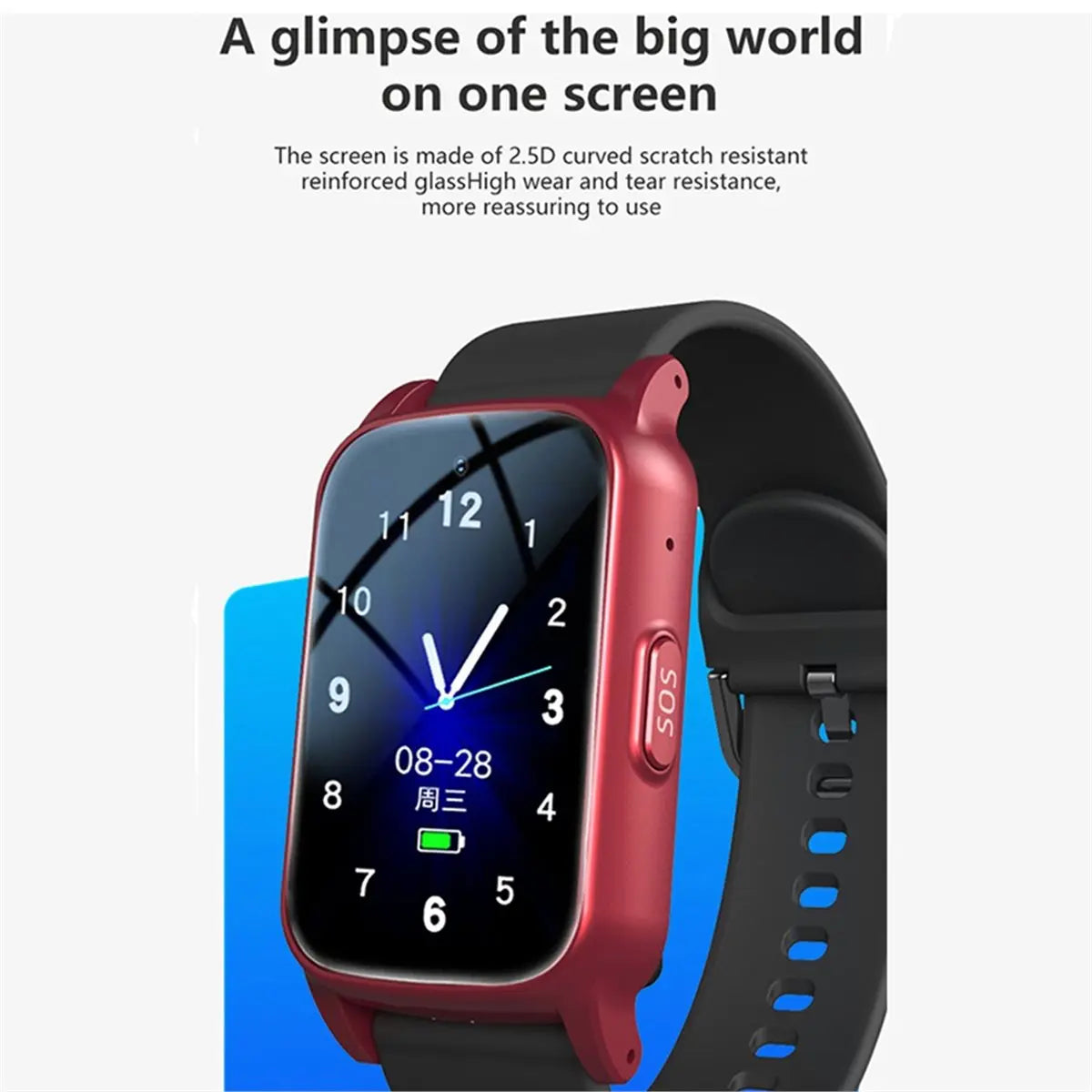 Smartwatch 4G para adultos mayores – GPS, SOS, detección de caídas y monitoreo AI