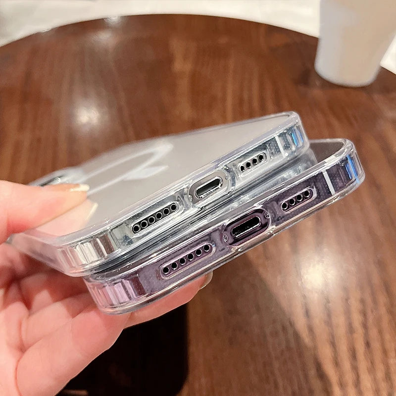 Funda transparente magnética con carga inalámbrica MagSafe – compatible con iPhone 11 a 17