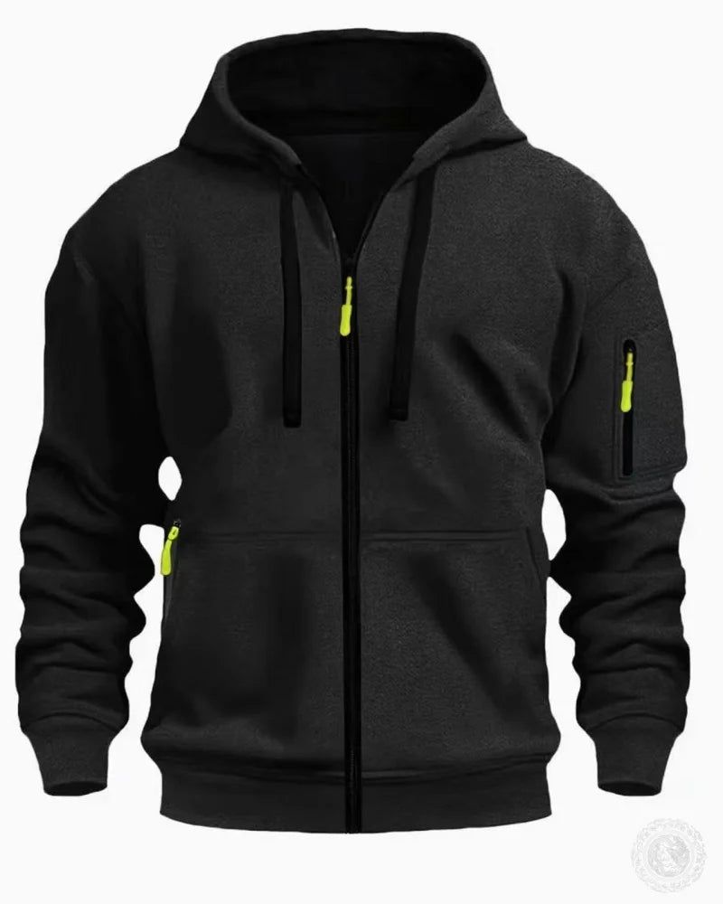 Hoodie hombre moderno – versátil con múltiples bolsillos y diseño simple