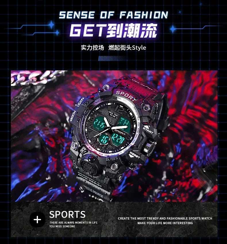 Reloj Deportivo Digital LED para Hombre