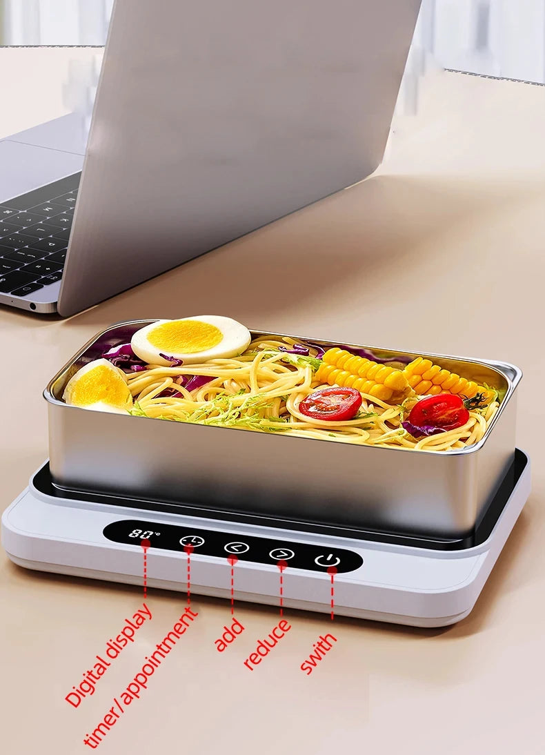 Calentador de Tazas 50W - Placa Caliente Eléctrica - 9 Niveles de Temperatura - Posavasos Calentador - Para Lonchera, Leche, Café - Hogar y Oficina