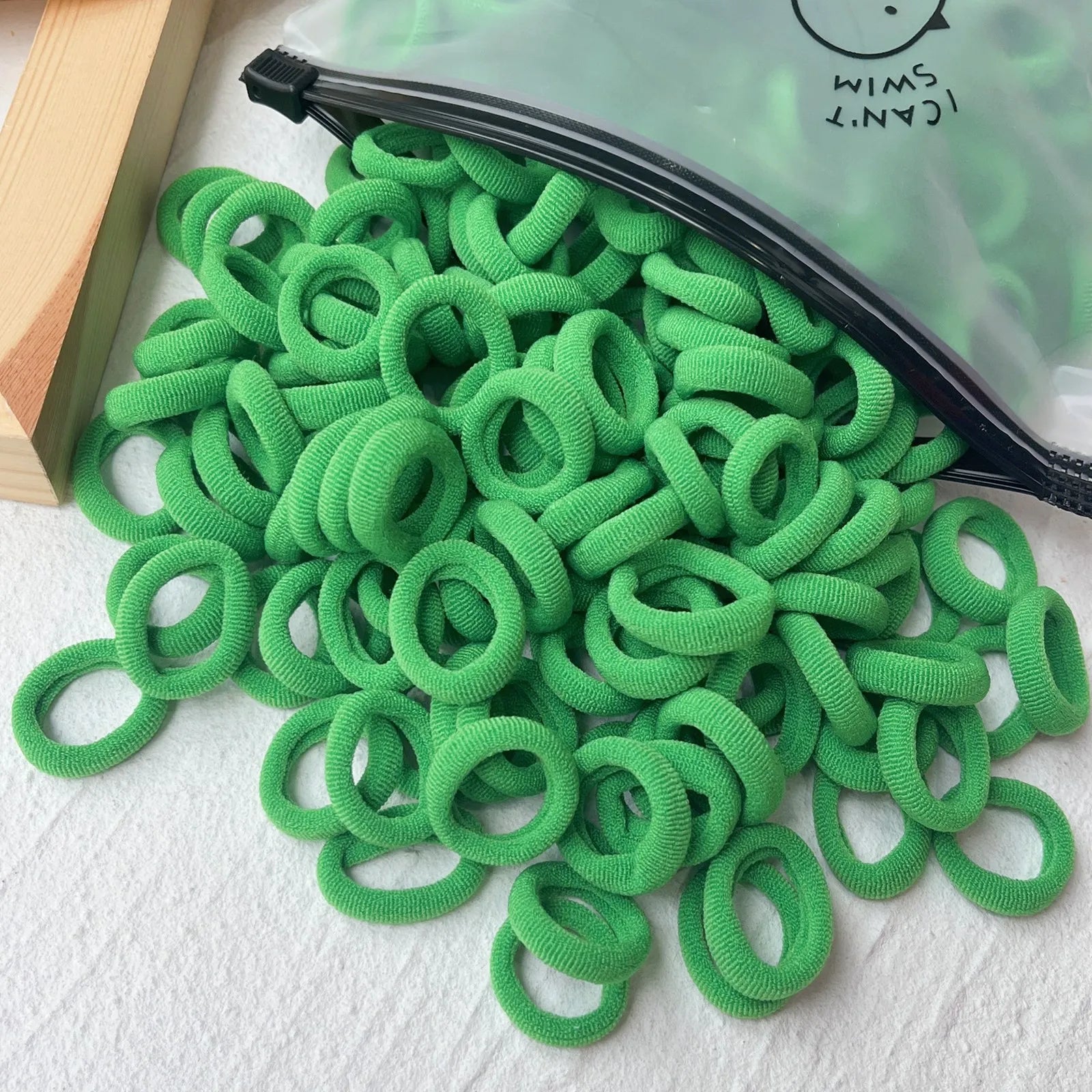 Set de 20/50 ligas elásticas para cabello – scrunchies y bandas de colores para niñas