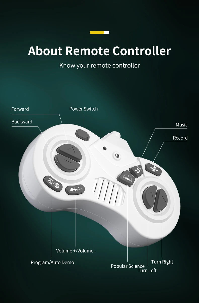 Robot JJRC R22 Inteligente con Control Remoto - Sensor de Gestos - Música - Grabación - Educativo - Programación - Divulgación Científica