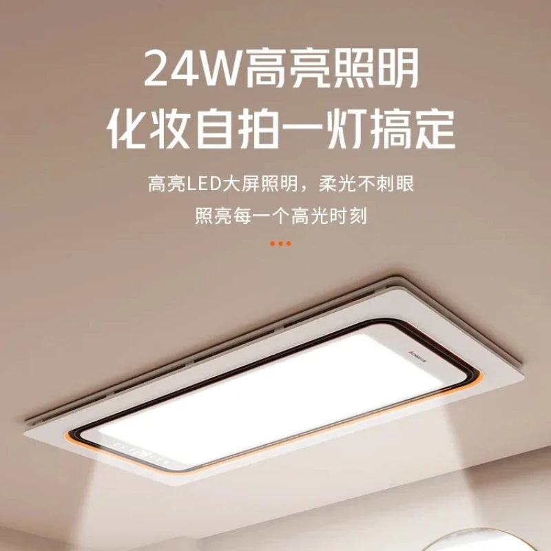 Calefactor eléctrico inteligente 220V – combo con luz de techo para baño