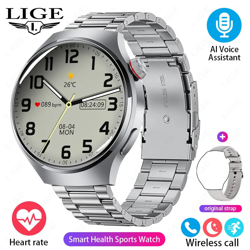 Smartwatch LIGE nuevo – pantalla HD 360*360, monitor de salud y llamadas Bluetooth