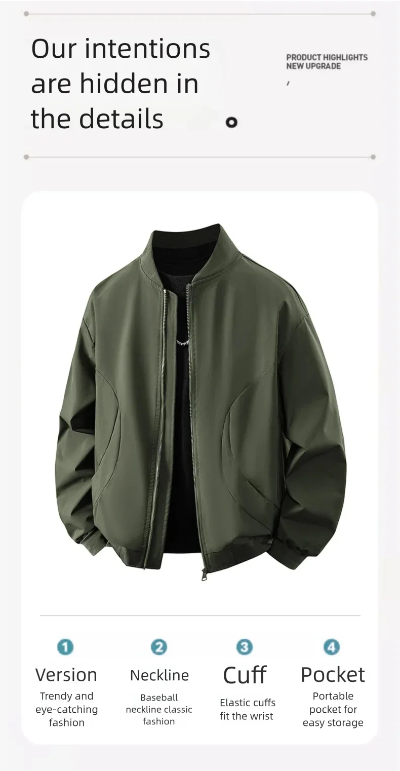 Campera bomber hombre – cortaviento ligero y moderno para primavera y otoño