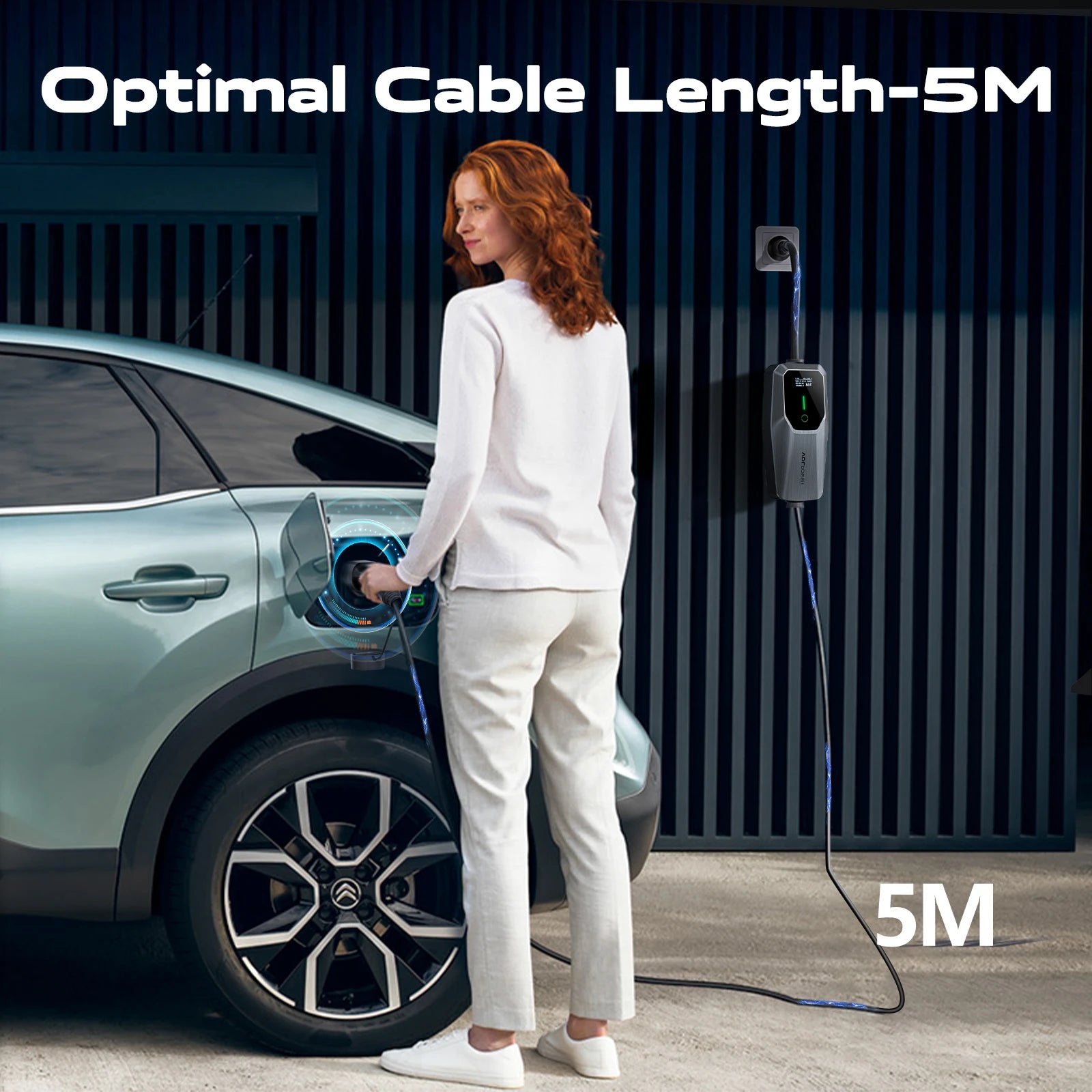 Cargador eléctrico VDL para auto – 3.6KW, Tipo 2 y corriente ajustable