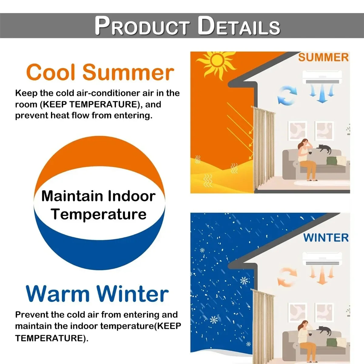 Cortina blackout para living – cortaviento y cálida para invierno