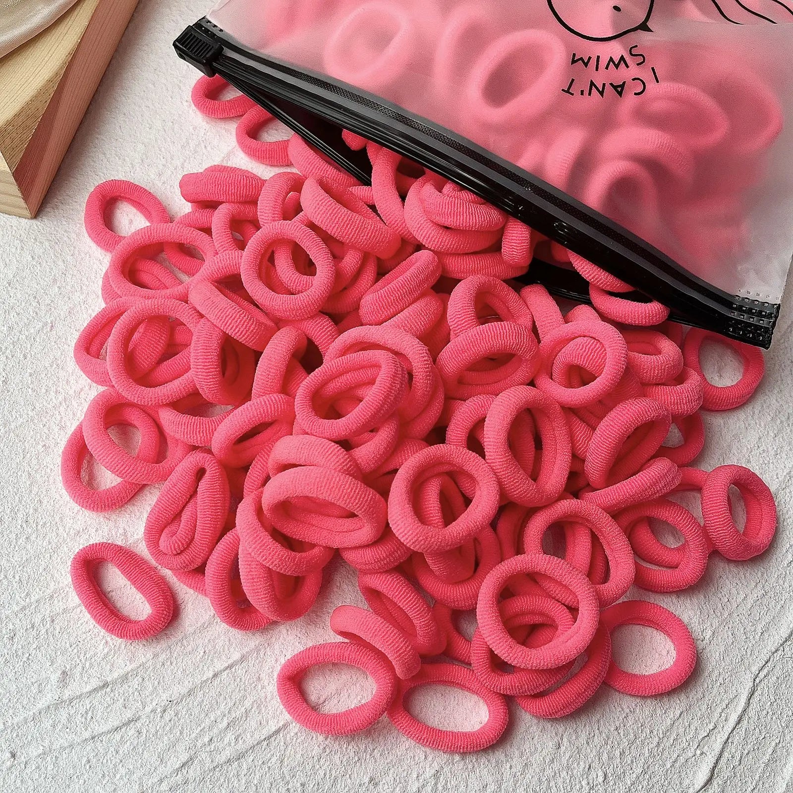 Set de 20/50 ligas elásticas para cabello – scrunchies y bandas de colores para niñas
