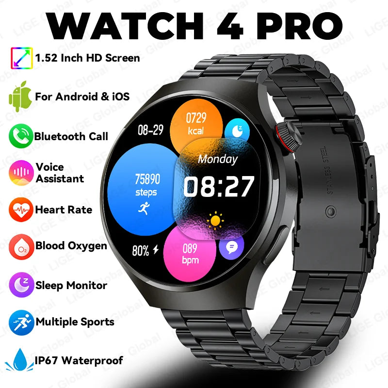 Smartwatch LIGE nuevo – pantalla HD 360*360, monitor de salud y llamadas Bluetooth