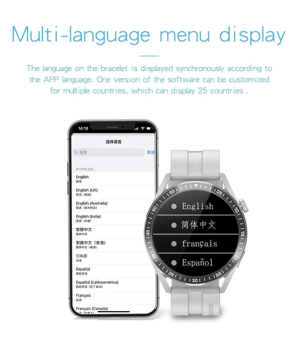 Smartwatch Pro – pantalla AMOLED HD, monitor de ritmo cardíaco y llamadas Bluetooth