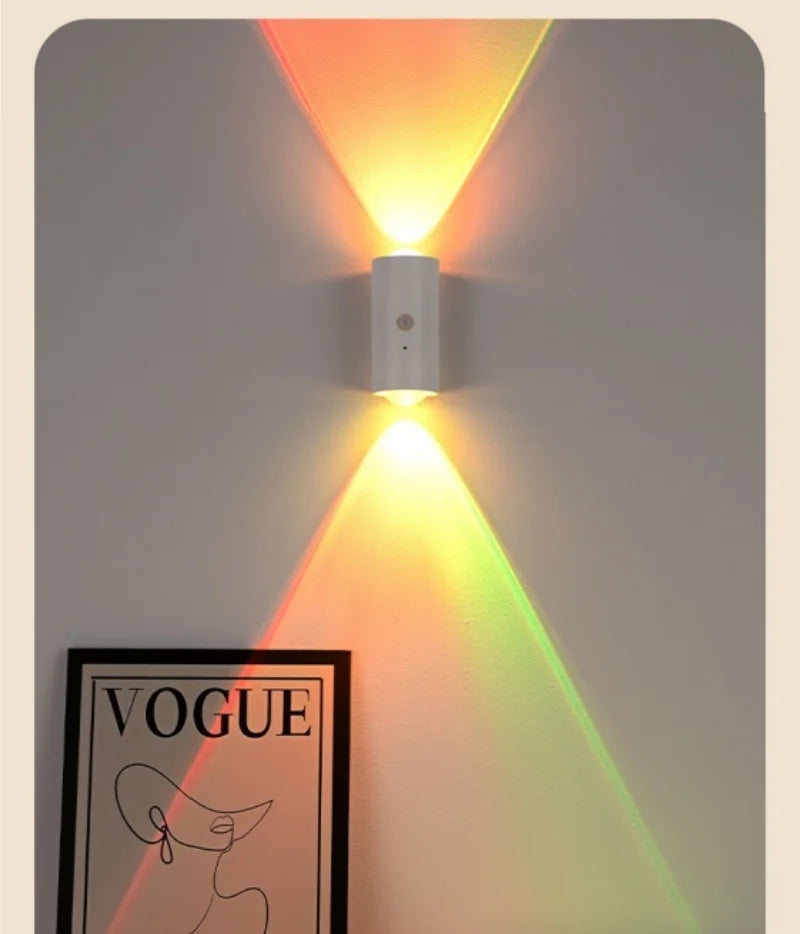 Lámpara de Pared LED con Sensor Inteligente - Iluminación Ambiental RGB - Recargable Magnética