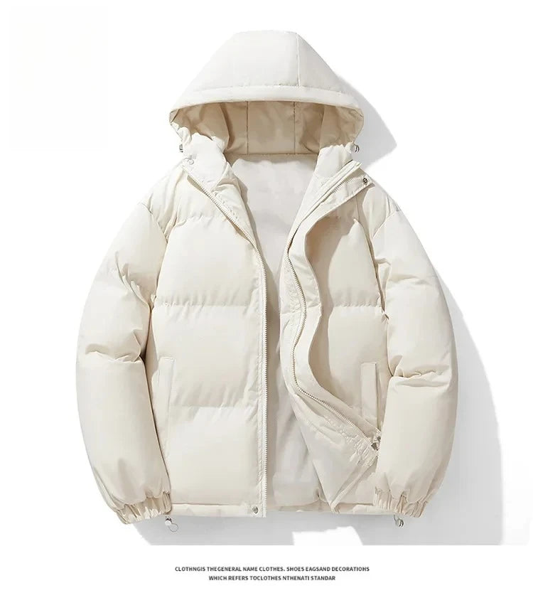 Campera hombre nueva – parka con capucha, acolchada y cortaviento para invierno