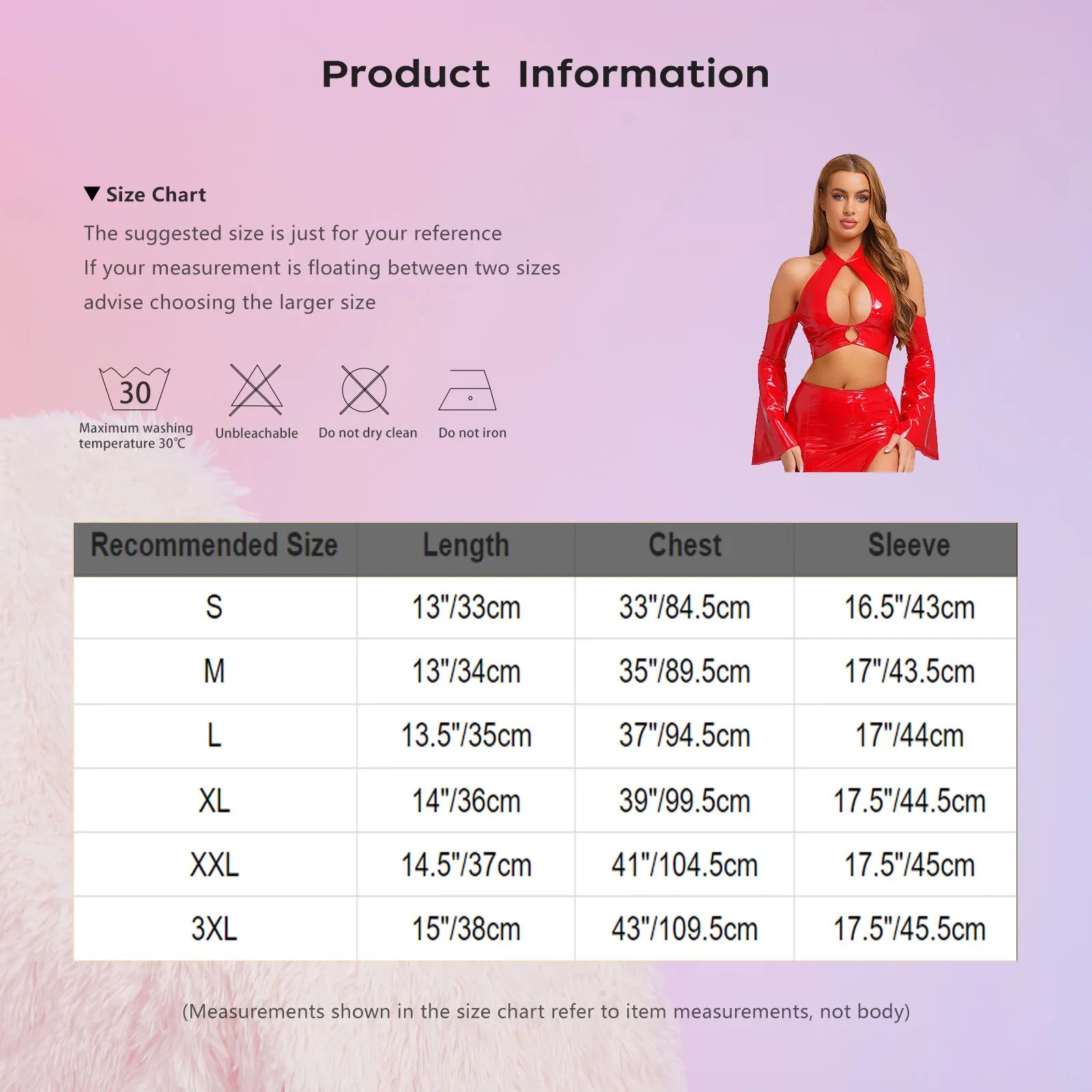 Crop top mujer – PU cuero brillante con diseño cut-out y cierre trasero