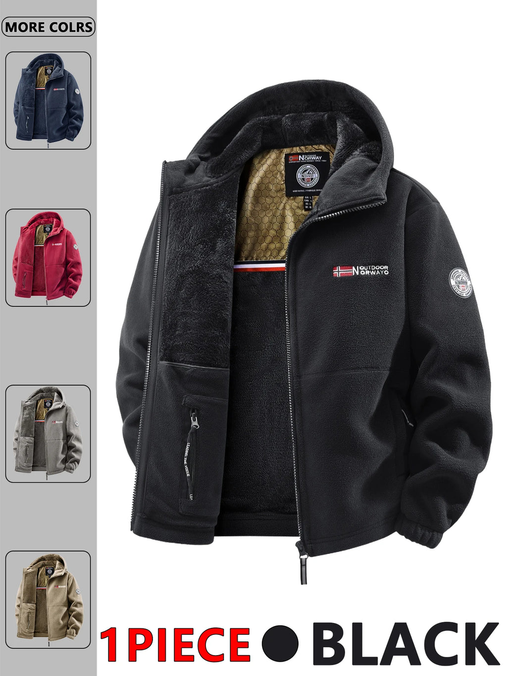 Campera con capucha hombre otoño/invierno – versátil para exterior y uso diario