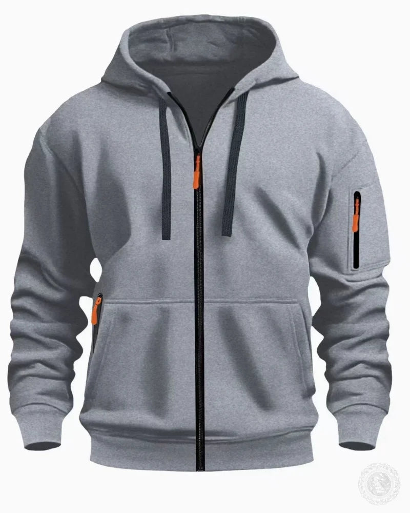 Hoodie hombre moderno – versátil con múltiples bolsillos y diseño simple
