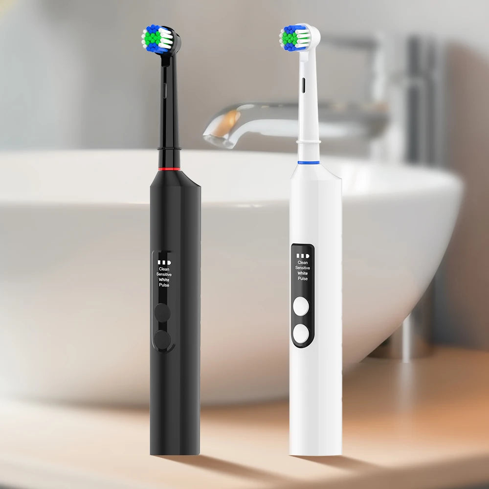 Cepillo eléctrico inteligente – 4 modos, recargable USB y compatible con cabezales Oral B