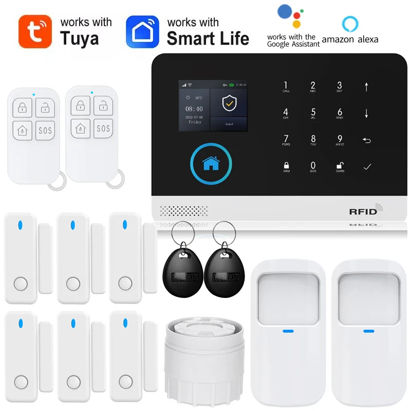 Sirena inteligente solar para hogar – sistema de alarma Tuya WiFi GSM con sensor PIR