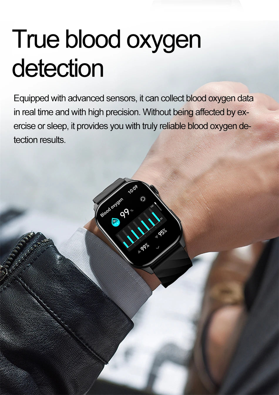 Smartwatch LIGE mujer – pantalla HD 2.01", monitor de salud y resistente al agua