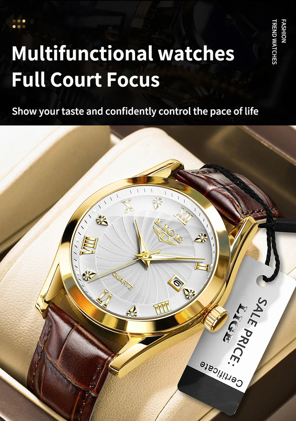 Reloj mujer LIGE – elegante, deportivo y resistente al agua