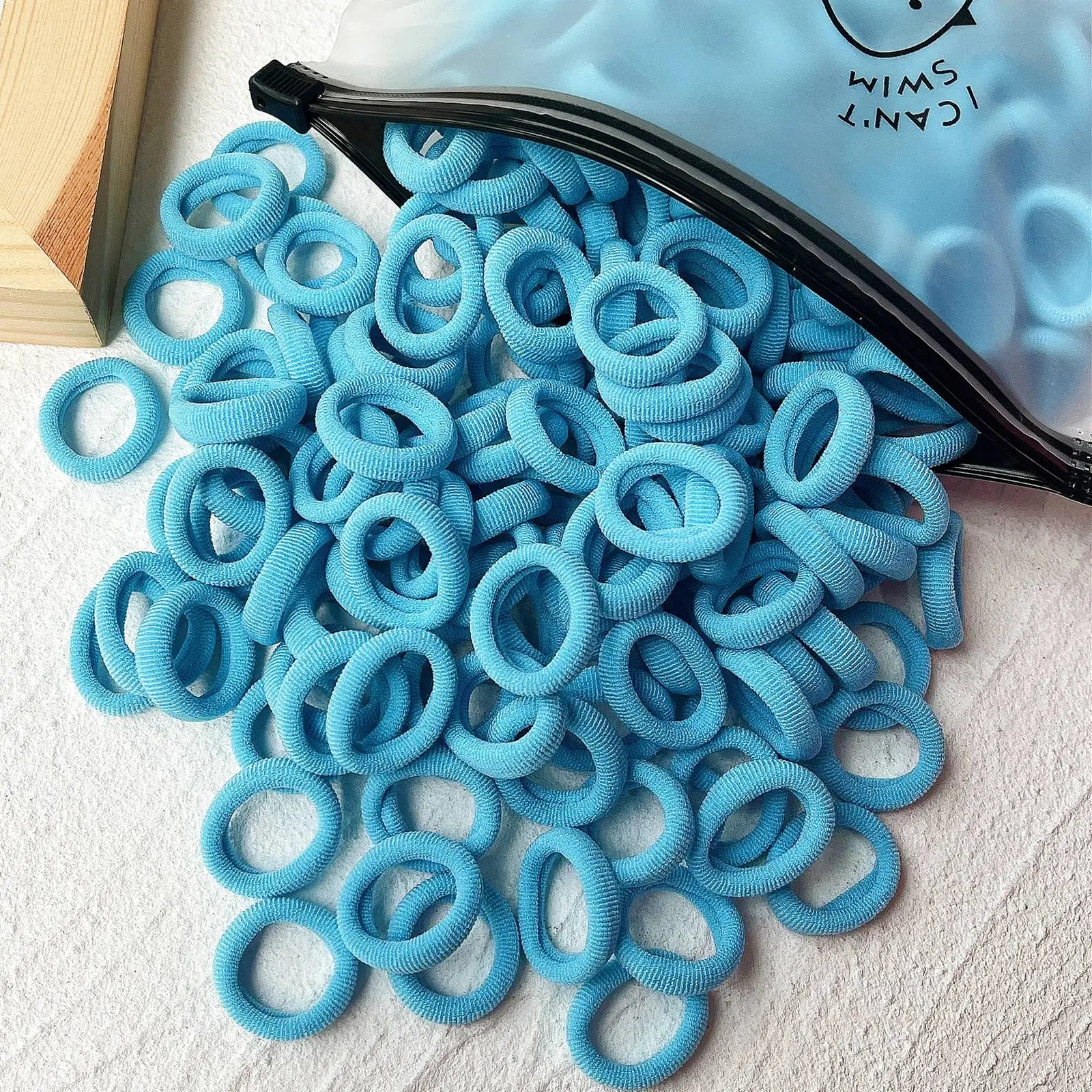 Set de 20/50 ligas elásticas para cabello – scrunchies y bandas de colores para niñas